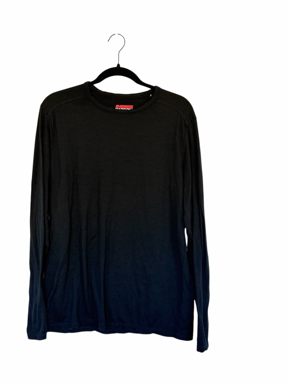 Karbon Made in Canada 100% Merino Wool‎ Men's Black Long-Sleeve Crew Neck Shirt